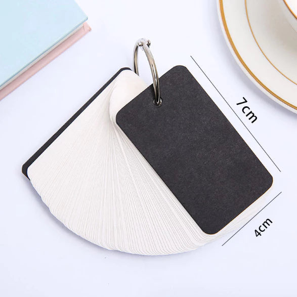 100 Pages Iron Ring Notepad Word Study Card Portable Memo Pad