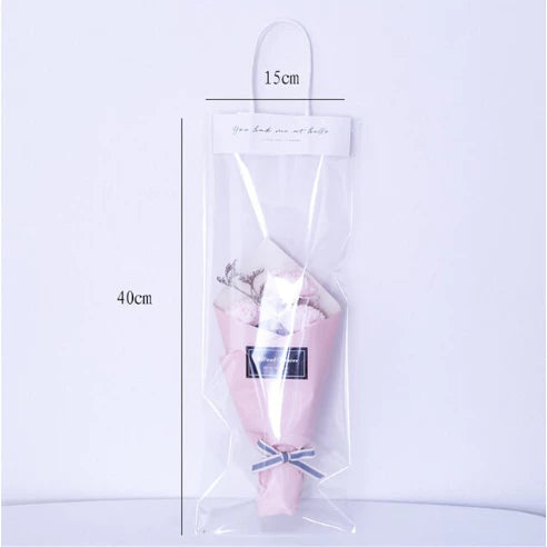 5pcs/set Flower packaging transparent bag Waterproof packaging bag