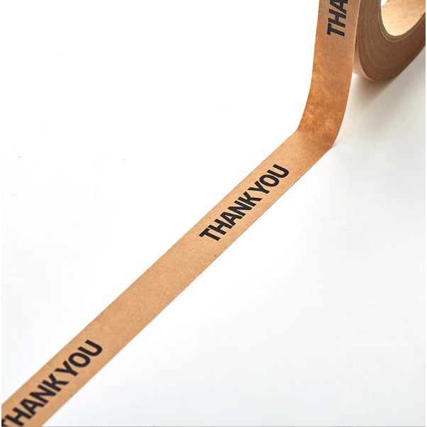1.6x50m | Thank you Kraft Paper Tape Self-adhesive Packaging Tape