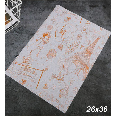 (100pcs) Wax Paper Burger Sandwich Cake Roll Wrapping Paper Greaseproof Liner Paper Food Tray Paper