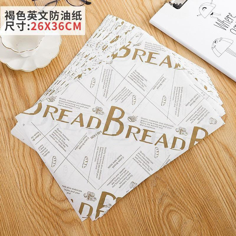 (100pcs) Wax Paper Burger Sandwich Cake Roll Wrapping Paper Greaseproof Liner Paper Food Tray Paper