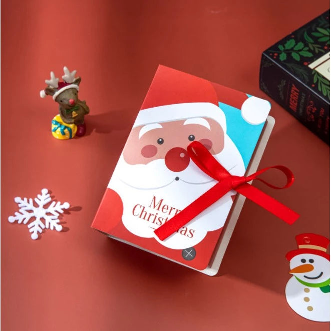 Book Shape Merry Christmas Candy Bag Xmas Santa Claus Gift Box Christmas Candy Box