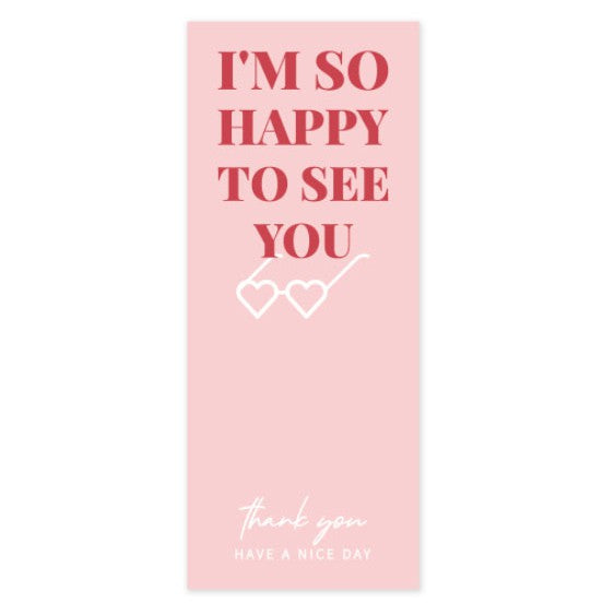 (6x15cm) PINK Rectangular stickers gift box sealed sticker