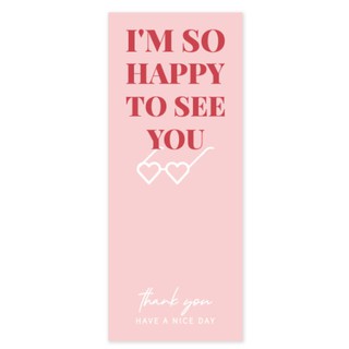 PINK Rectangular stickers gift box sealed sticker