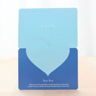 5pcs Heart Greeting Cards Valentine's Day Love Wish Message Card Wedding Mother's Day Events