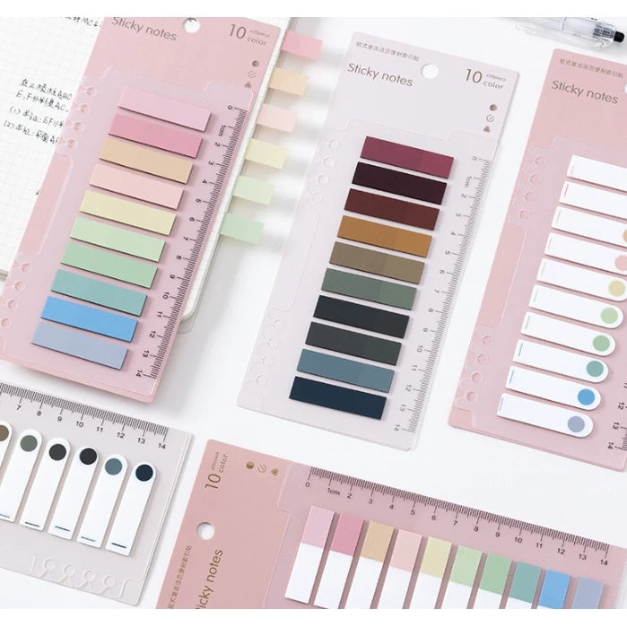(200 Sheets) Sticky Notes Neon Page Markers Paper Index Bookmark Sticky Notes Stationery