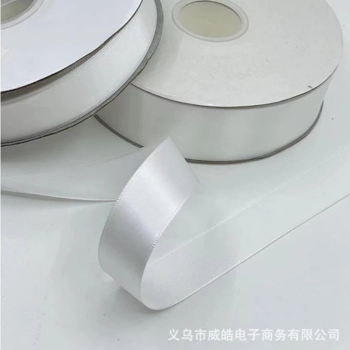 (0.6cm, 1cm, 2cm, 4cm, 5cm) White 5 Yards High Quality Satin Ribbon High Quality Single Face