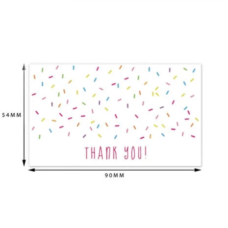 Rectangular green leaf stickers gift box sealed sticker / Rectangle Thankyou gift card