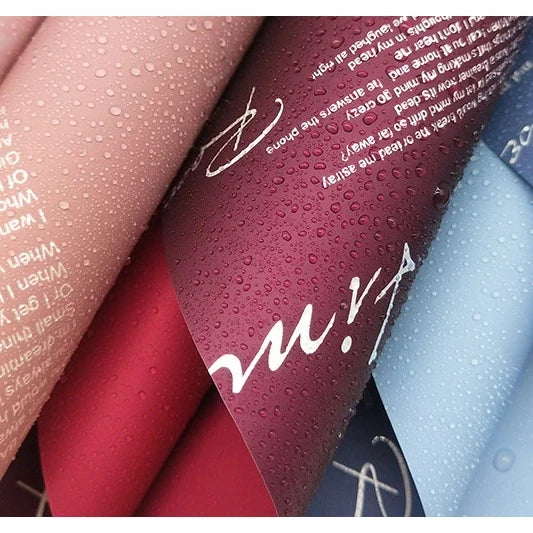 20pcs | Two-color English Letter Flower packaging Korean style wrapping paper