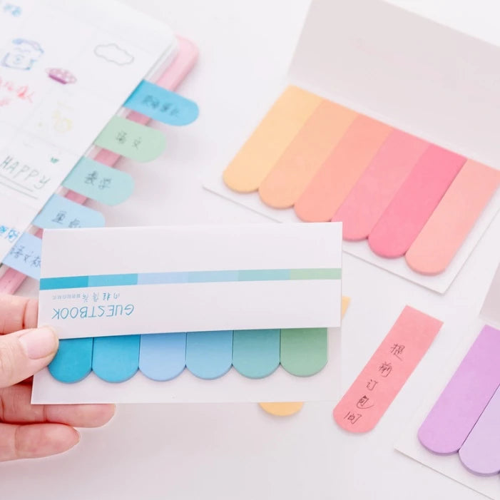 Gradient Color Sticky Notes Self-Adhesive Novelty Mini Memo Pad Label Sticky Notes