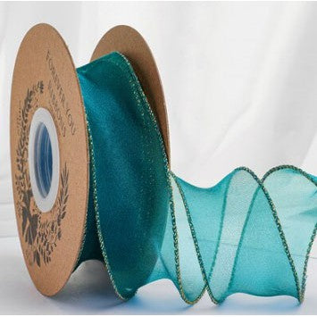 9m Wave Silk Korean Style Gold Edge Organza Ribbon Gift Wrapping Decoration Lace Ribbon