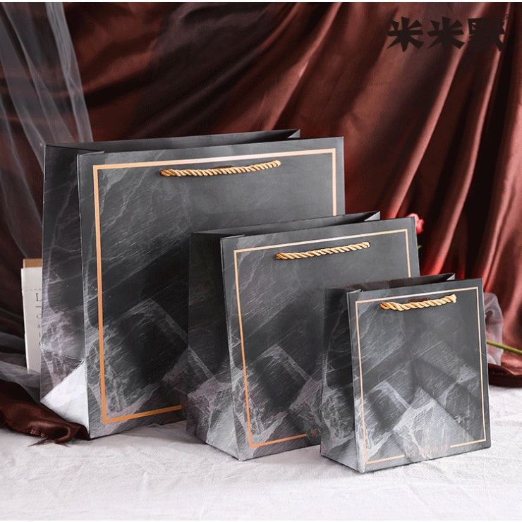 1pc Marble Paper Bag Premium Quality Gift Bags Gift Packaging Paper Bag