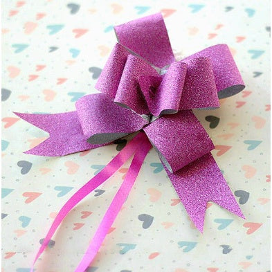 10pcs hand-pulled bows Ribbon gift & wrapping flower ribbon bow glitter coated Ribbon