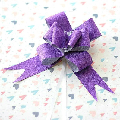 10pcs hand-pulled bows Ribbon gift & wrapping flower ribbon bow glitter coated Ribbon