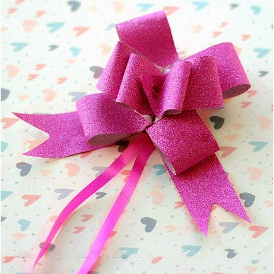10pcs hand-pulled bows Ribbon gift & wrapping flower ribbon bow glitter coated Ribbon