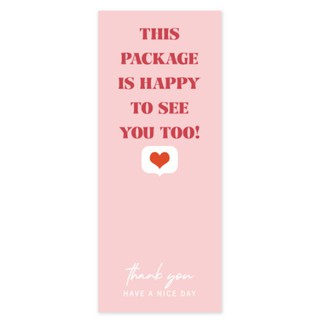 PINK Rectangular stickers gift box sealed sticker