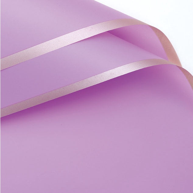 20pcs Gold Edge Waterproof Floral Wrapping Paper Sheets Frosted Bouquet Packaging Paper
