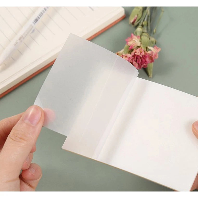 50Sheets Transparent Memo Pads Waterproof Self-Adhesive Sticky Notes