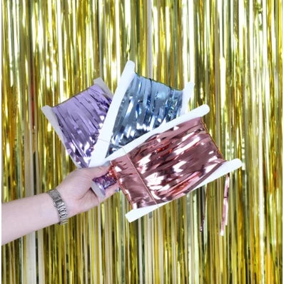 (2 Meters) Rain Silk Foil Curtain Tinsel Curtain Party Supplies Birthday Decor