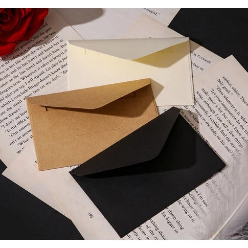 5pcs | Mini Kraft Paper Envelope - White/Kraft/Black