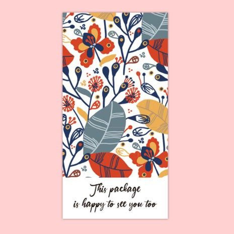 Rectangular green leaf stickers gift box sealed sticker / Rectangle Thankyou gift card