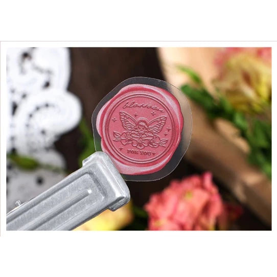 40pcs Wax Seal Stickers Deco PET Transparent Decals Vintage Sealing Stickers Scrapbooking