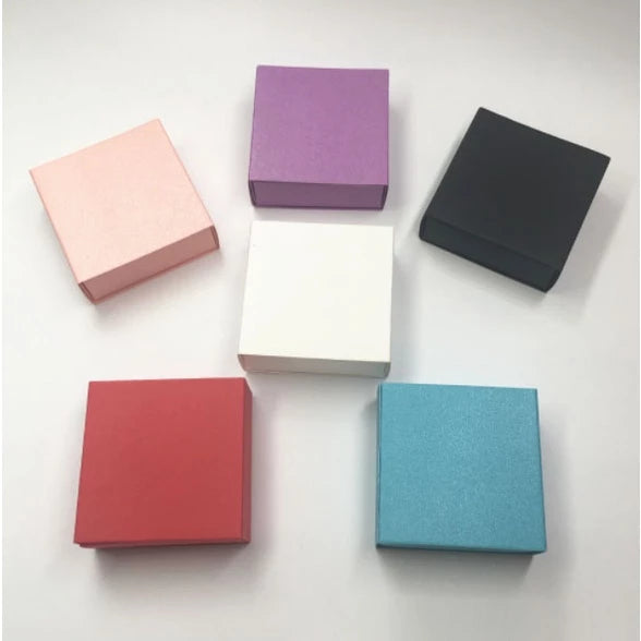 Small 10cps Carton folding jewelry box gift | box small square drawer box