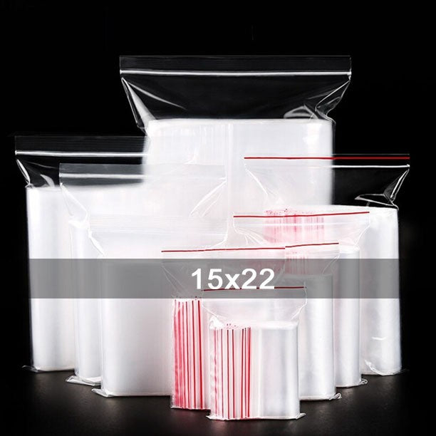100PCS BIG Resealable Bags Clear Food Storage Package Re-closable Vacuum Storage Bag
