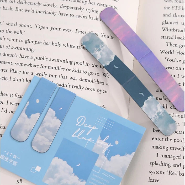 2pcs Magnet Bookmark Magnetic Reading Book Mark Page Clips Stationery