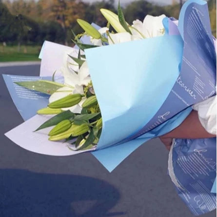 20pcs | Two-color English Letter Flower packaging Korean style wrapping paper