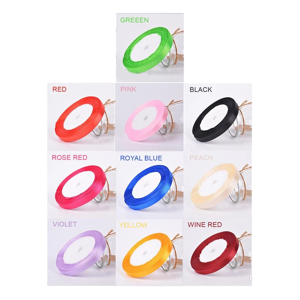 (25 yards/roll) 1cm Satin Ribbon Wholesale Gift Packing Christmas decorationRibbons roll fabric