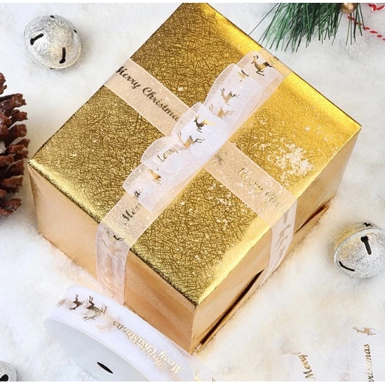 2.5cm (10 yards/roll) Bronze organza ribbon gift wrapping Ribbons