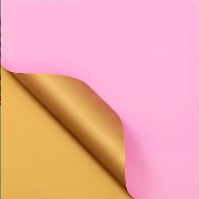 20Pcs | Two Tone GOLD color flower wrapping paper