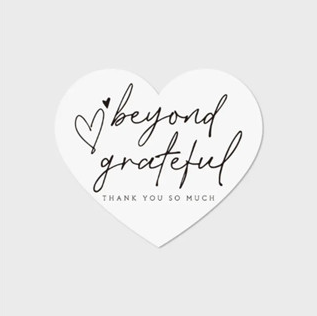 50pcs Heart Shape Thank You Cards Package Insert Gift Wrapping card