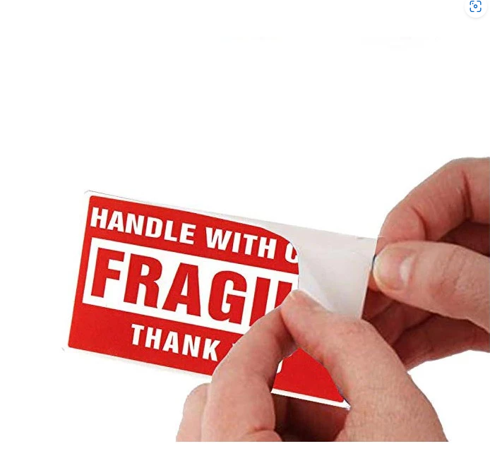 500/120 Pcs label | Roll Packing Warning Sticker Fragile Shipping Mailing Handle with Care Stickers