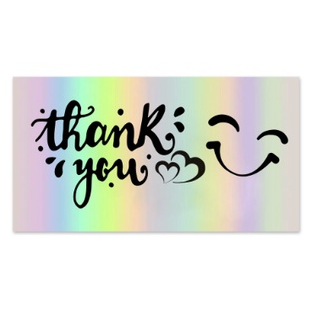 Holographic 50pcs Laser Thank You Card for Supporting Business Card