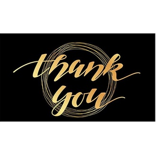 50PCS Black Gold Kraft Paper Cards Thank You For Your Order Card Business Card