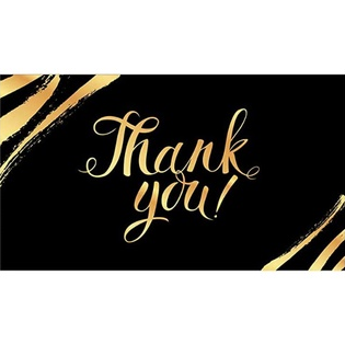50PCS Black Gold Kraft Paper Cards Thank You For Your Order Card Business Card