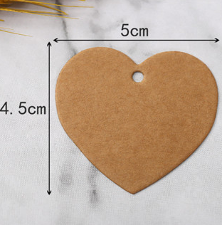 100PCS Gold Stamping Paper Gift Tags Black, White Hang Label Decor Wedding Gift Tags