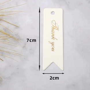 100PCS Gold Stamping Paper Gift Tags Black, White Hang Label Decor Wedding Gift Tags