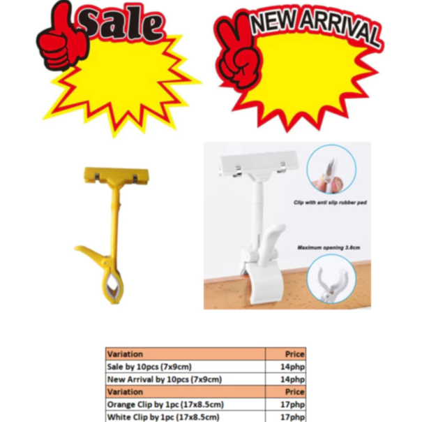 10pcs/set Price Tag/1pc Price tag Clip for Advertising Paper Label for Supermarket/Grocery