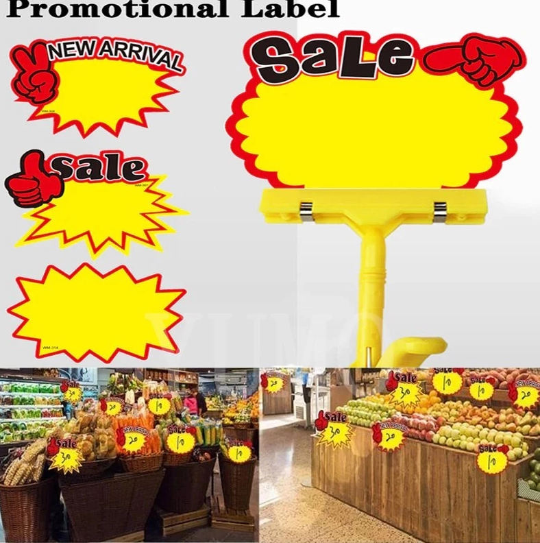 10pcs/set Price Tag/1pc Price tag Clip for Advertising Paper Label for Supermarket/Grocery
