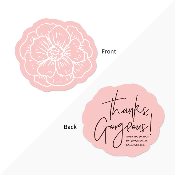 30pcs Flower Shaped Thank You Card Gift Decorations Suitable For Small Businesses
