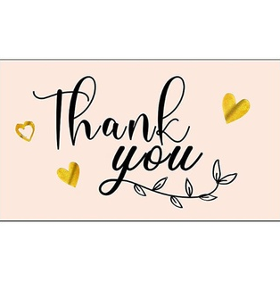 50pcs/pack of 5*9cm White thank you for supporting my small business thank you card