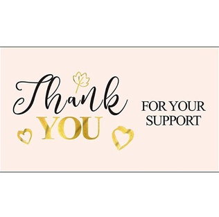 50pcs/pack of 5*9cm White thank you for supporting my small business thank you card