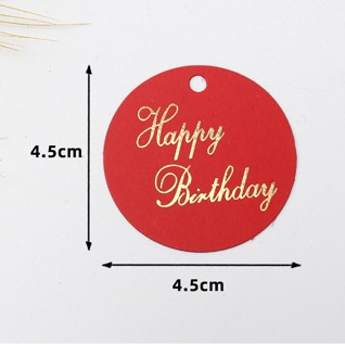 100pcs | Gold Stamping Paper Gift Tags Black, White, Red Hang Label Decor Wedding Gift Tag