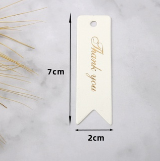 100pcs | Gold Stamping Paper Gift Tags Black, White, Red Hang Label Decor Wedding Gift Tag