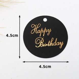 100pcs | Gold Stamping Paper Gift Tags Black, White, Red Hang Label Decor Wedding Gift Tag