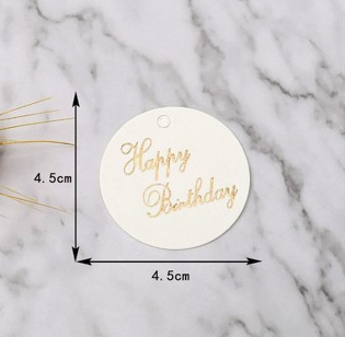 100pcs | Gold Stamping Paper Gift Tags Black, White, Red Hang Label Decor Wedding Gift Tag