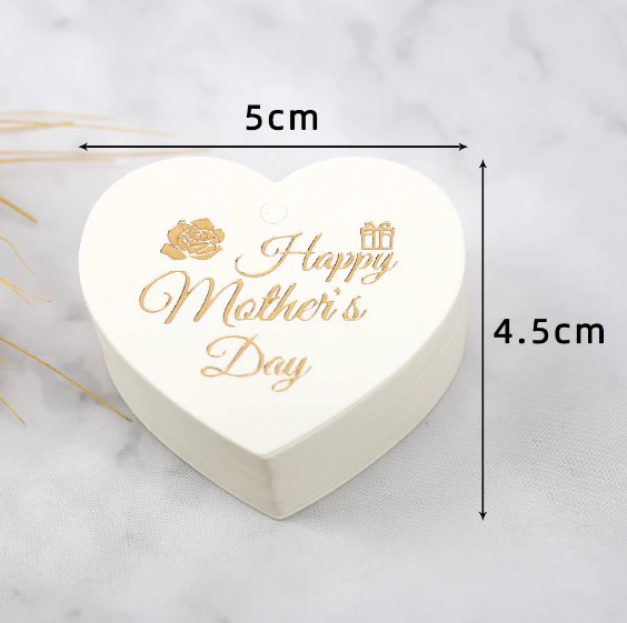 HAPPY MOTHERS DAY Gold Stamp tag kraft paper heart-shaped card Hang Label Decor Gift Tag